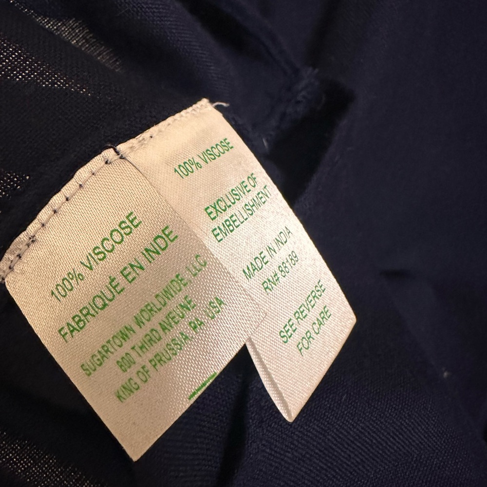 Lily Pulitzer | Navy Embellished Top Small - Picture 6 of 8